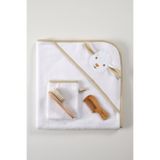 tinylamb Bebek Banyo Seti - Lamb Cozy Care Banyo Seti | Kare Kundak - Kese - Fırça ve Tarak Seti