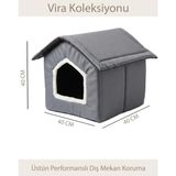 Tinypati Vira Su Geçirmez Kedi ve Köpek Yatağı - Gri