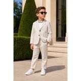 tinytrends Erkek Çocuk Cotton Spor Takım Elbise Bayramlık/düğün/özel Gün - 5 Yaş - Krem