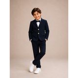 tinytrends Erkek Çocuk Gentleman Ceketli Papyonlu 4'lü %100 Pamuk Takım Elbise - Siyah - 9 Yaş