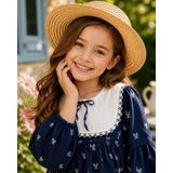 tinytrends Kız Çocuk Classy Yaka Detaylı Elbise Bayramlık - 5 Yaş - Lacivert