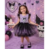 tinytrends Kız Çocuk Kuromi Tütü Elbise Özel Gün Doğum Günü Parti Elbisesi - 7 Yaş - Mor