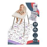 Tinyup 100x120 cm Tek Kullanımlık Mama Sandalyesi Altı & Aktivite Örtüsü – 30 adet Sıçrama Koruyucu Matı