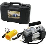Tios Shop Krm Çift Silindir Oto - Araç Hava Kompresörü DC/12V - 23AMP - 150PSI Fenerli Bar Göstergel - 1 Ay