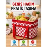 Tios Shop Krm Isı Yalıtımlı Termos Piknik Çantası Geniş Hacimli Soğuk ve Sıcak Taşıma Çantası Krm