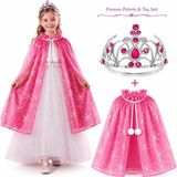 Tios Shop Krm Masal Prensesi Pembe Pelerin ve Taç Seti (85 Cm) (5047) Krm
