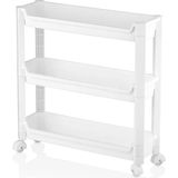 Tios Shop Krm Rafty 3 Katlı Tekerlekli Sepet Organizer Düzenleyici Raf Ünitesi 465X145X480MM (5047) Kr