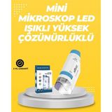 Tios Shop Krm Taşınabilir LED Işıklı Cep Mikroskop – 80X–200X Büyütme Krm