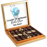 Tıp Bayramı Hediye Kahve Drajeli Special Çikolata 290g (Gold Kutu)