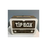 Tip Box Bahşiş Kutusu, Nostalji Radyo Tasarımı, Ceviz Rengi, 17x12x8.5 cm