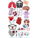Tıp Doktor Hemşire Sticker Telefon Laptop Notebook Tablet Defter Matara Stiker Etiket ST1395