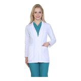 TıpMod Kadın Ceket Yaka Kısaboy Doktor Önlüğü - XL - Beyaz