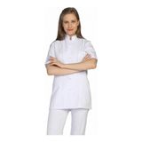TıpMod Kadın Kısa Kol Hakim Yaka Doktor Önlüğü - XL - Beyaz