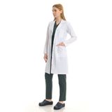TIPMOD Kadın Uzun Boy Ceket Yaka Doktor Önlüğü