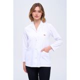 TIPTEKS Kadın Gömlek Yaka Ceket Boy Doktor - Öğretmen Önlüğü
