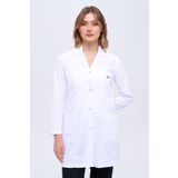 TIPTEKS Kadın Gömlek Yaka Orta Boy Doktor - Öğretmen Önlüğü