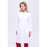 TIPTEKS Kadın Hakim Yaka Uzun Boy Doktor - Öğretmen Önlüğü