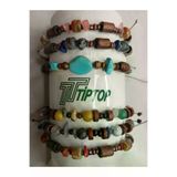 Tiptop/ Doğal Taşli Asansörlü Bileklik 6 Ad. ( Amazonit-Lapis-Mercan-Turkuaz-Kuvars)