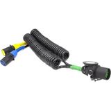 TIR DORSE ELEKTRİK KABLOSU 7'Lİ X 2 (3'LÜ) (ADAPTÖR) (12 KABLOLU) (4.5 MT)