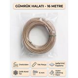 Tır Dorse Kamyon Konteyner Gümrük Halatı Galvanizli Çelik Tel 16 Metre 6Mm
