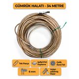 Tır Dorse Kamyon Konteyner Gümrük Halatı Galvanizli Çelik Tel 34 Metre 6Mm