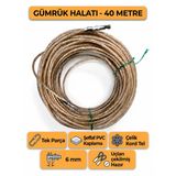Tır Dorse Kamyon Konteyner Gümrük Halatı Galvanizli Çelik Tel 40 Metre 6Mm