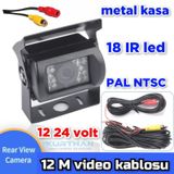 Tır Kamyon Uyumlu Metal Kasa 18 Ir Led Araç Kamera 12 24 V