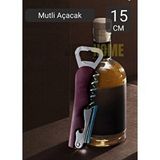Tirbişon Paslanmaz Şişe Açacağı Çelik Multi Açacak 13 Cm Bordo