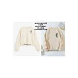 TİREde giyin Aslan Çiftler Baskılı Sevgili Sweatshirt Kombini,Aslan Baskılı Kadın Crop Sweatshirt
