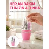 Tırnak Bakım Manikür Pedikür Seti 4 Parça Pembe Pratik Günlük Kullanım Yeni Nesil