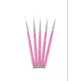 Tırnak Süsleme Fırçası, Nail Art Fırça, Tırnak Desen Fırçası Seti No:2186
