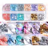 Tırnak Süsleme Yüki İnce Folyo Glitter Pulları Renkli Nail Art