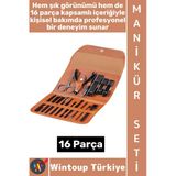 #Tırnakbakım Profesyonel Kişisel Kaş El Ayak Tırnak Bakım Şık Çantalı Manikür Pedikür Seti 16 Parça