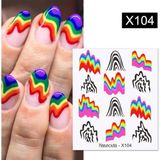 Tırnakmania Su Transferli Nail Art Sticker X104 (53013-4) 3945