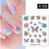 Tırnakmania Su Transferli Nail Art Sticker X105 (53013-5)