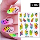 Tırnakmania Su Transferli Nail Art Sticker X107 (53013-7)