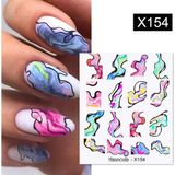Tırnakmania Su Transferli Nail Art Sticker X154 (55344-9)