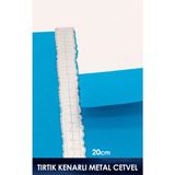 Tırtık Kenarlı Metal Cetvel - 20CM, (Journal Vintage Için) - Gri - tırtıklı