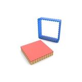 Tırtıklı Kare Polikarbon Kurabiye Kalıbı 6.5x6.5 Cm