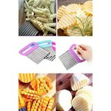 Tırtıklı Patates Cips Yapma Aparatı Chips Chopper Şekilli Sebze ve Meyve Dilimleyici 1 Adet