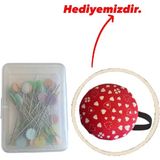 Tırtır Yuvarlak Kafalı Renkli Şık ve Hoş Toplu Iğne (50)Adet