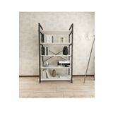 Tiryaki Aksesuar Metal Everest Kitaplık 5 Raflı 90 cm Antik Beyaz