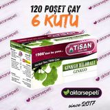 Tisan Ginkgo Bilobalı Çay | 6 Kutu | 120 Poşet Çay - Bitki Çayı