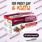 Tisan Kiraz Sapı Çayı | 6 Kutu | 120 Poşet Çay - Bitki Çayı