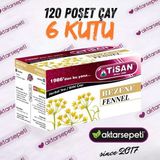 Tisan Rezene Çayı | 6 Kutu | 120 Poşet Çay - Bitki Çayı