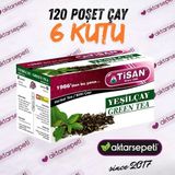 Tisan Yeşilçay | 6 Kutu | 120 Poşet Çay - Bitki Çayı