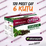 Tisan Yeşilçay 6 Kutu 120 Poşet Çay