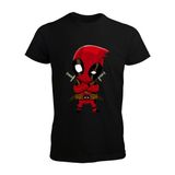 Tisho Deadpool Siyah Erkek T-shirt