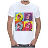 Tisho Lady Gaga Pop Art Beyaz Erkek T-shirt