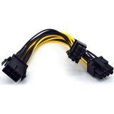 Tishric 8 Pin Power Splitter Pci-E Molex 8 (6+2)Pin Çoklayıcı Kablo 18AWG